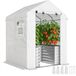 Outsunny Kas-PE, Staal-141L x 141B x 190H cm-Wit