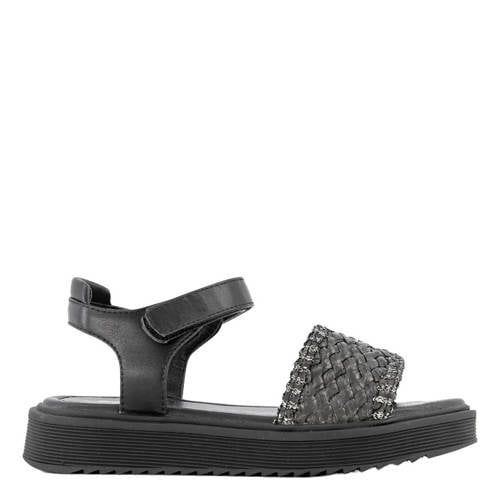 Graceland Imitatieleren Leren Sandalen Zwart
