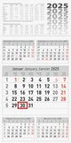 BRUNNEN 5-maandkalender 2025, 300 x 585 mm