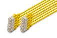 DIGITUS LAN-kabel Cat 6A – 3 m – 10 stuks – Slim – F/FTP – Geel