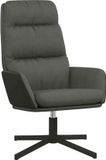 vidaXL Relaxstoel stof donkergrijs