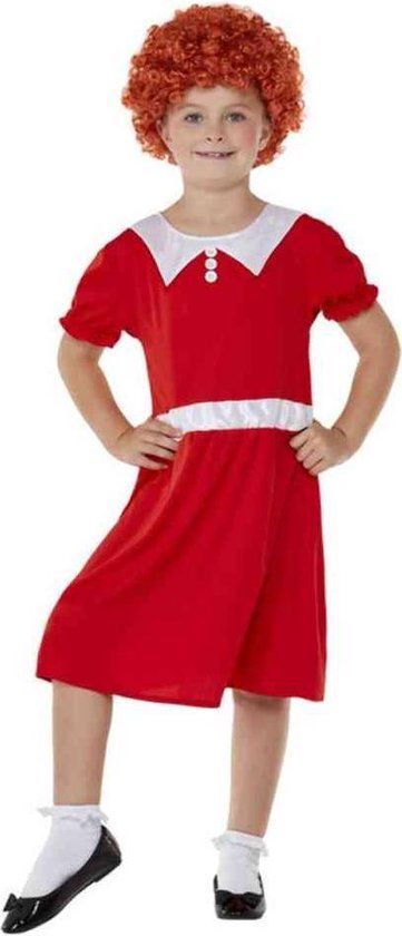 Smiffys Singing Orphan Kinder Kostuum - Kids 6 Jaar - Rood