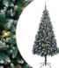 vidaXL Kunstkerstboom Groen 210 cm PVC en Staal en Kunststof
