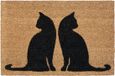 Merkloos Relaxdays Deurmat Kokos Katten 40x60cm