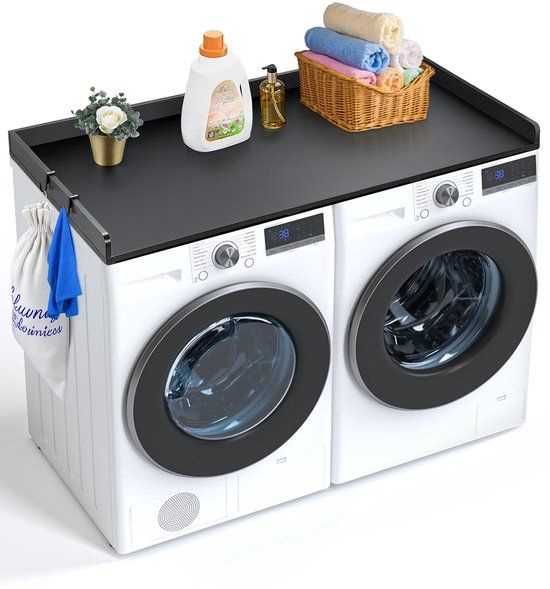 Vevor Werkblad voor Wasmachine en Droger Hout 1370x700x69mm Zwart