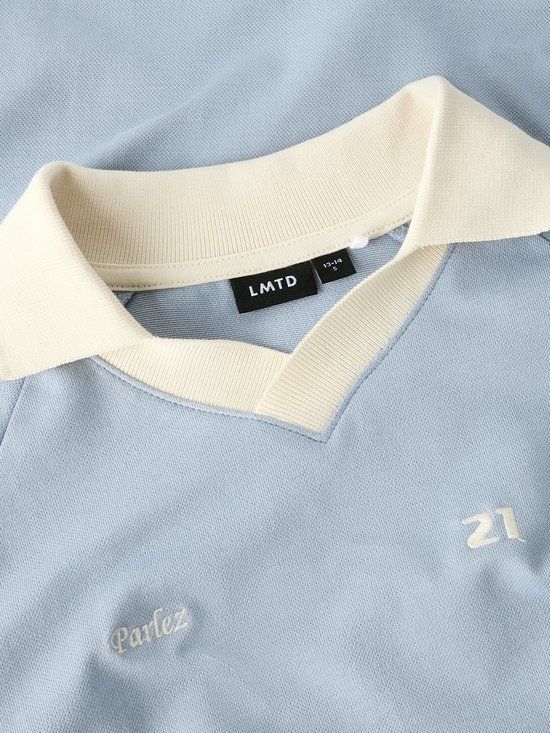 LMTD NAME IT NLMROS SS L POLO Jongens T-shirts Korte mouw Katoen Effen Dusty Blue Maat 158/164