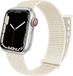 Strap-it Nylon Loop band - Geschikt voor Apple Watch - Series 1/2/3/4/5/6/7/8/9/SE - Sterrenlicht / Starlight - Nylon bandje met klittenband - Stof iWatch bandje voor maat: 38 / 40 / 41 / 42mm