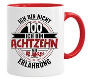 Verjaardagscadeaumok met spreuk, Ich Bin nicht 100 Ich Bin 18 mit 82 Jahre Ervaring, verjaardagscadeau cadeau-ideeën, cadeaus voor papa, opa-mok, cadeau-ideeën