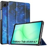 TiMOVO Hoesje voor Samsung Galaxy Tab A11/A9 8,7 inch (2025/2023), slanke lichtgewicht standaard harde achterkant beschermende hoes, blauwe sterrenhemel
