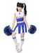LOLANTA Meisjes cheerleaderkostuum schoolkind cheerkostuum outfit carnavalskostuum (blauw, 152-164, etiketmaat 160)