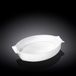 Wilmax WL-997027/1C Porseleinen ovenschaal met handvat, wit, 26 cm lengte, 5 cm hoogte, 990 ml capaciteit