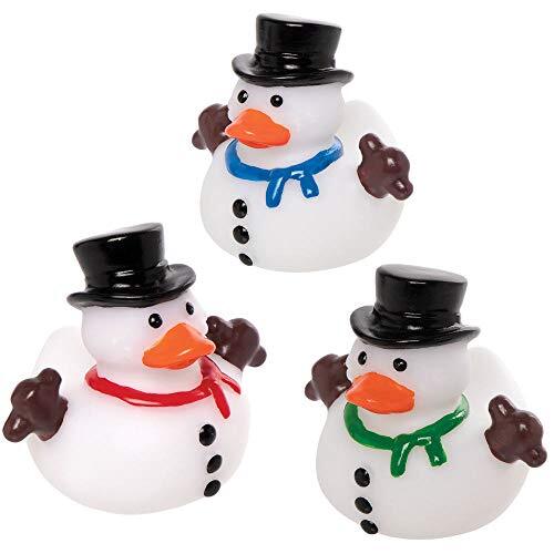 Baker Ross AX367 Sneeuwpop Bad Eendjes - Pak Van 6, Nieuw Speelgoed Voor Kinderen, Ideale Kous Of Feestzak Vuller Voor Kinderen