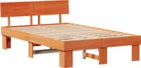vidaXL Bedframe, bruin gewassen, 140 x 190 cm, massief dennenhout