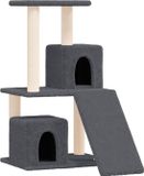 vidaXL Kattenmeubel met sisal krabpalen 82 cm donkergrijs