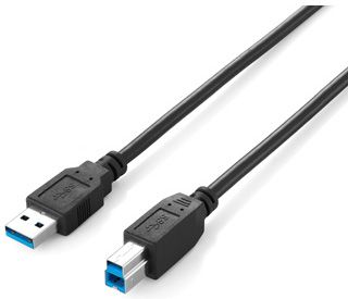 Equip USB 3.0 AM/BM Kabel - 3 m - Zwart