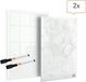 Nobo Glazen Mini Whiteboards - Wit/Marmer