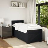VidaXL Boxspringbed met matras, fluweel, zwart, 120x190 cm