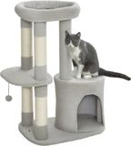 PawHut Arbre à chat Gris clair