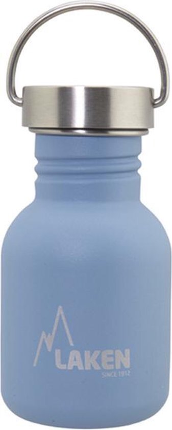 Laken RVS fles Basic Steel Bottle 350ml S/S Cap - Blauw blauw