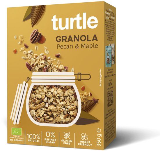 Turtle Granola Pecan & Maple - Bio - Glutenvrij - 350g