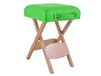 QUIRUMED Opvouwbare kruk van hout met gevoerde zitting pistache groen