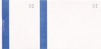 Exacompta 50x Nummerboekjes met 100 blad met dubbele nummering en gekleurde band - 6,6x13,5cm - Blauw - 96302E
