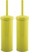 MSV Industrial Toilet/wc-borstel houder - 2x - metaal - appelgroen - 38 cm