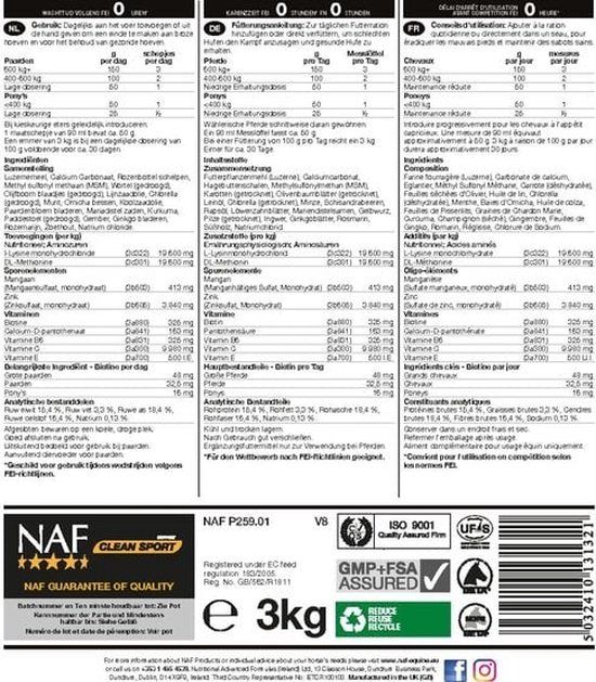 NAF Pro Feet Pellets - Hoeven - 3 kg