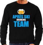 Bellatio Decorations Shoppartners Bv Apres ski trui - drinking team bier - zwart - heren - sweater - Foute apres ski trui - verkleedkleding XXL