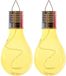 Lumineo Lumière suspendue de jardin LED solaire - Jaune - 4 Pièces