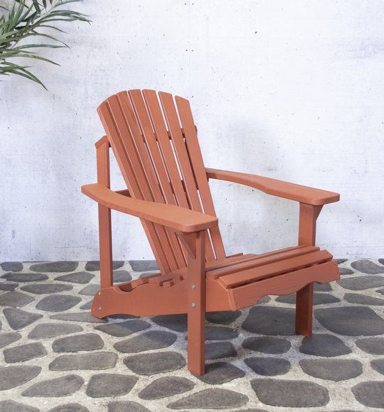 SenS-Line Adirondack Tuinstoel - Hout - Terracotta