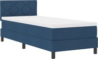 vidaXL Boxspring bed met hoofdeinde Blauw 80 x 200 cm Stof