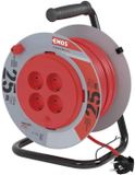 Emos Kabelhaspel H05 IP20 3x1,5qmm - 25m - 4 stopcontacten - Vast Middenstuk