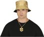 Fiestas Guirca Carnaval verkleed gangster ketting - metaal - goud - pooier - dollarteken