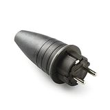FAMATEL - Stekker rubber IP44 | thermoplastisch rubber | TT | 16A | 250V | zwart