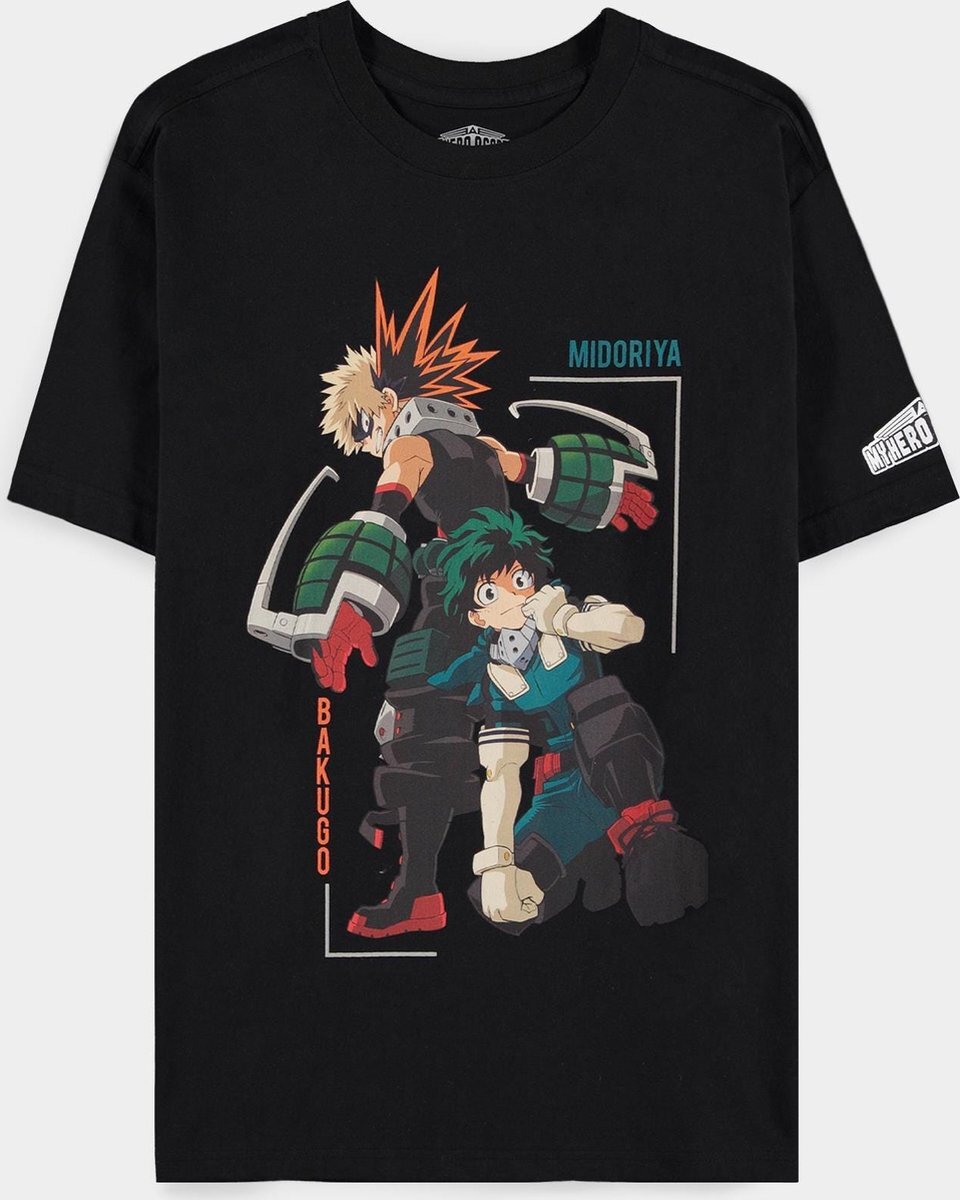 Difuzed My Hero Academia- Izuku Midoriya - T-shirt Zwart Maat L