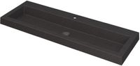 Wastafel INK Dock Quartz Wastafel met 1 Kraangat - 1200x400x60 mm - Quartz Zwart
