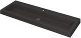 Wastafel INK Dock Quartz Wastafel met 1 Kraangat - 1200x400x60 mm - Quartz Zwart