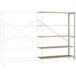 Manuflex RB2524 Module d'extension d'étagère 140 kg (L x H x P) 1,47 x 2 x 0,80 m Acier galvanisé Galvanisé Étagère en bois