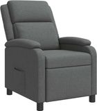 vidaXL - Relaxfauteuil - Donkergrijs - Stof