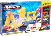 Teamsterz Montagnes russes Demolition Dash avec 5 mini-voitures et obstacles d'action