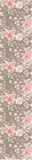 Ambiance Sticker Vliesbehang voorgelijmd rol behang vintage bloemen roze pioenrozen grijs decoratief zelfklevend - 1 rol H300 x L60 cm