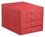 RHODIA 194582C - Ladenbox met 4 Laden Koraal