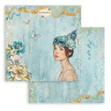Stamperia - Scrapbook Sheets for Scrapbooks, Albums, Card Making, Bullet Journals and More, Acid Free, Double-Sided, Perfect for Crafts and Gifting (Masquerade, Celebration Lady) (30.5 x 30.5cm)