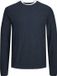 JACK&JONES JORTWINN KNIT CREW NECK Hommes Pulls Tricotés S Coton Regular Fit Total Eclipse Manches longues Automne/Hiver 2023