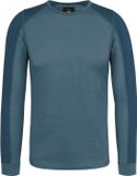 NORMANI Heren-shirt met lange mouwen van merinowol „Devonport“ marineblauw