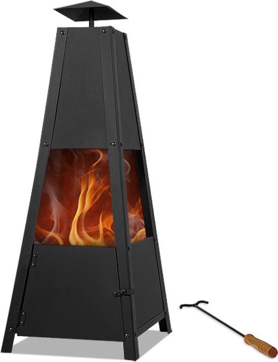 Gardebruk Pyramide Buitenhaard - 100 cm - Zwart