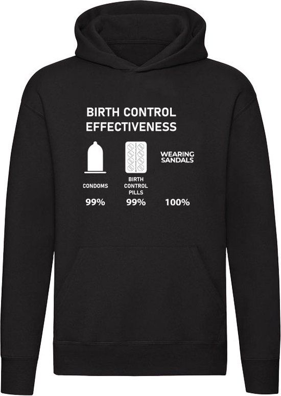 Sol's BirthControl Unisex Trui - Zwart - Katoen - Maat 5XL