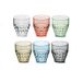 Guzzini Tiffany Set of 6 Low Glasses, 27 x 9,5 x h16 cm, Assorted