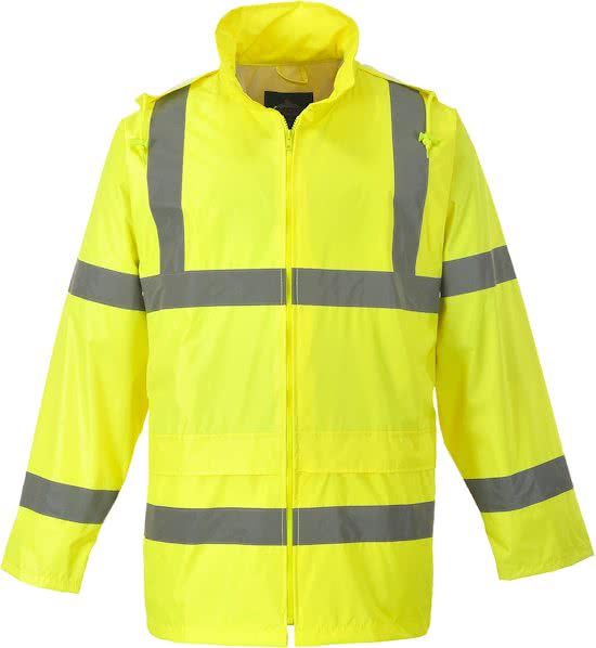 Portwest Regenjas Geel Maat 3XL met reflecterende striping